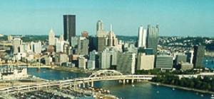 View of Pittsburgh from the Ohio river